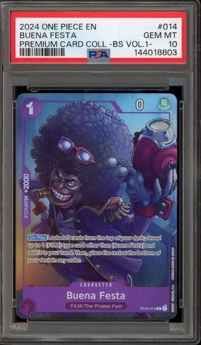 One Piece CCG Buena Festa Premium Card Coll. BS Vol. 1 ST05-014 PSA 10 Gem Mint