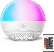 Night Light, Dimmable Touch Lamp for Bedroom, 16 RGB Colors, 5 Brightness, Porta