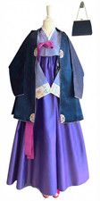Never Worn Vintage Traditional Korean Hanbok Silk Half Durumagi Coat Scarf Bag