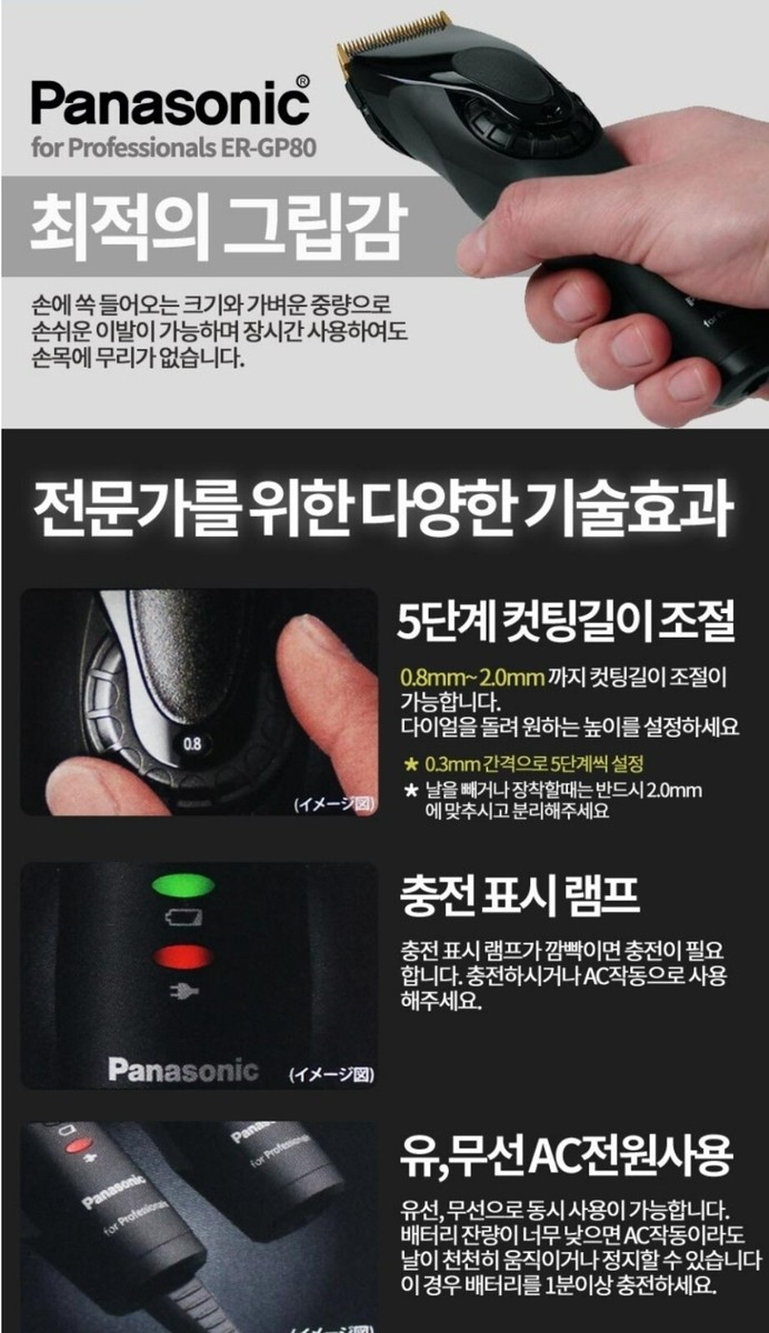 Panasonic ER-GP80 Professional Rechargeable Hair Clipper Trimmers