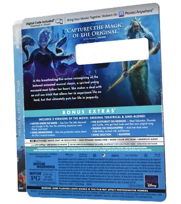 UHD SLIPCOVER ONLY -Fits: The Little Mermaid '23 Ultra HD 4K Blu-ray -COVER ONLY