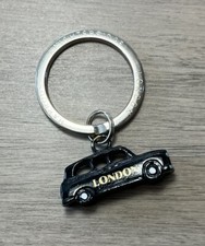 Harrods Knightsbridge London Black Car Charm Key Chain UK British Cab