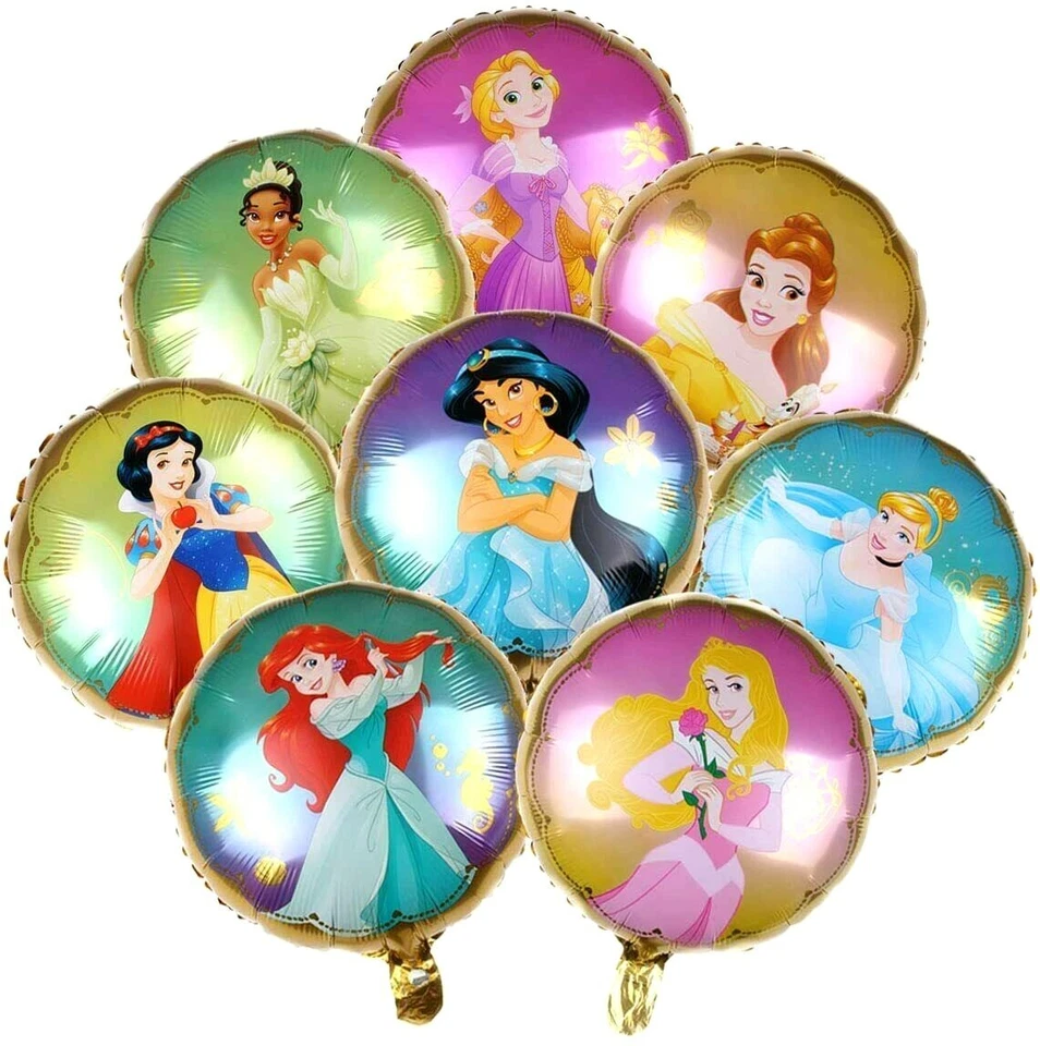 8pcs Princess Helium Foil Balloon Set Party Supplies Birthday Decoration - image 2 of 4