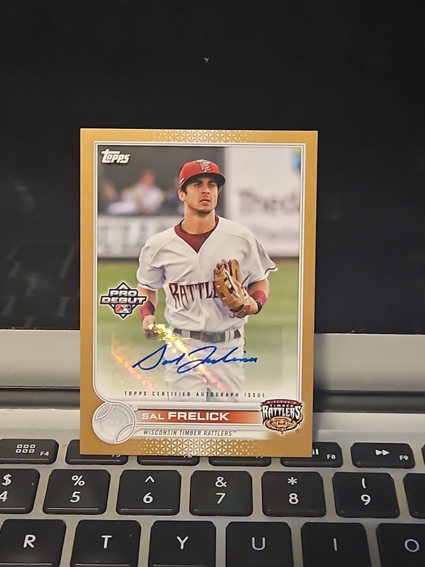 SAL FRELICK 25/50 ROOKIE AUTO GOLD 2022 Topps Pro Debut Gold Brewers