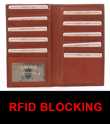 Portafoglio Leatherboss In Vera Pelle Con Blocco RFID E Cerniera - Colore Marrone Scuro