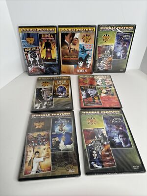 Lot of 7 New DVDs- Martial Arts Double Feature- 14 films-East West Entertainment