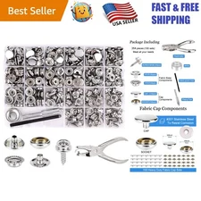 354 PCS Canvas Snap Kit - Marine Grade Stainless Steel with Easy Setting Tools