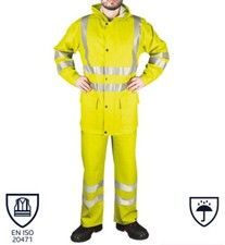 Regenanzug Schutzregenanzug Warnschutzkleidung Regenjacke Gummimantel Regenhose