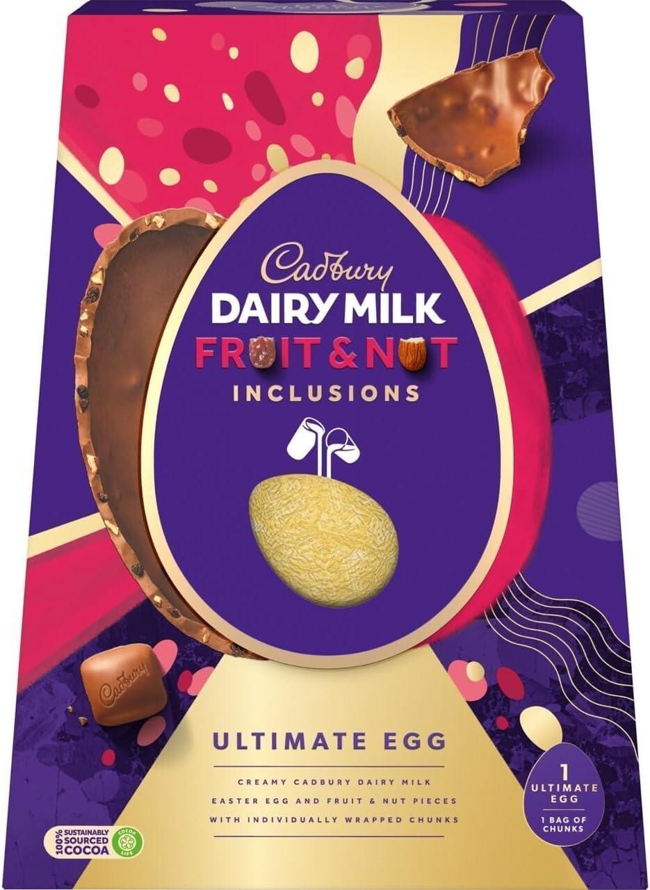 Cadbury Dairy Milk Fruit & Nut Inclusions Ultimate Easter Egg 400g Gift Share eBay