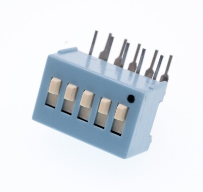CTS 206-5RA 5 Position 10 Pin SPST Sealed Right Angle Panel DIP Switch, Lot of 5