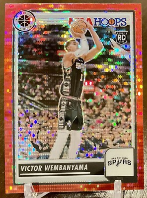 2023-24 Panini NBA Hoops Premium Victor Wembanyama RC Red Pulsar