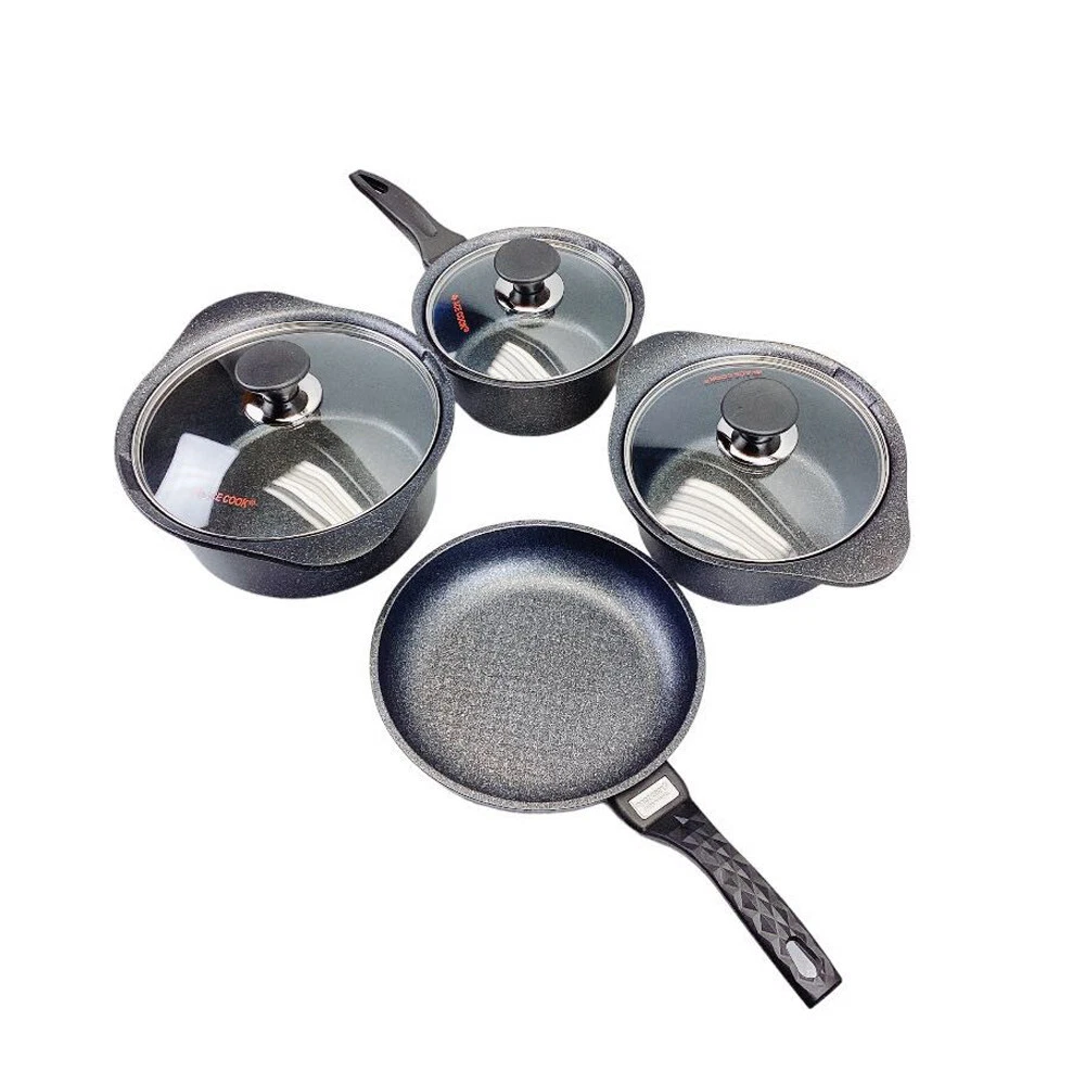 MADE IN KOREA Nonstick Pots and Pans Induction Marble Coating Cookware Set
Opens in a new window or