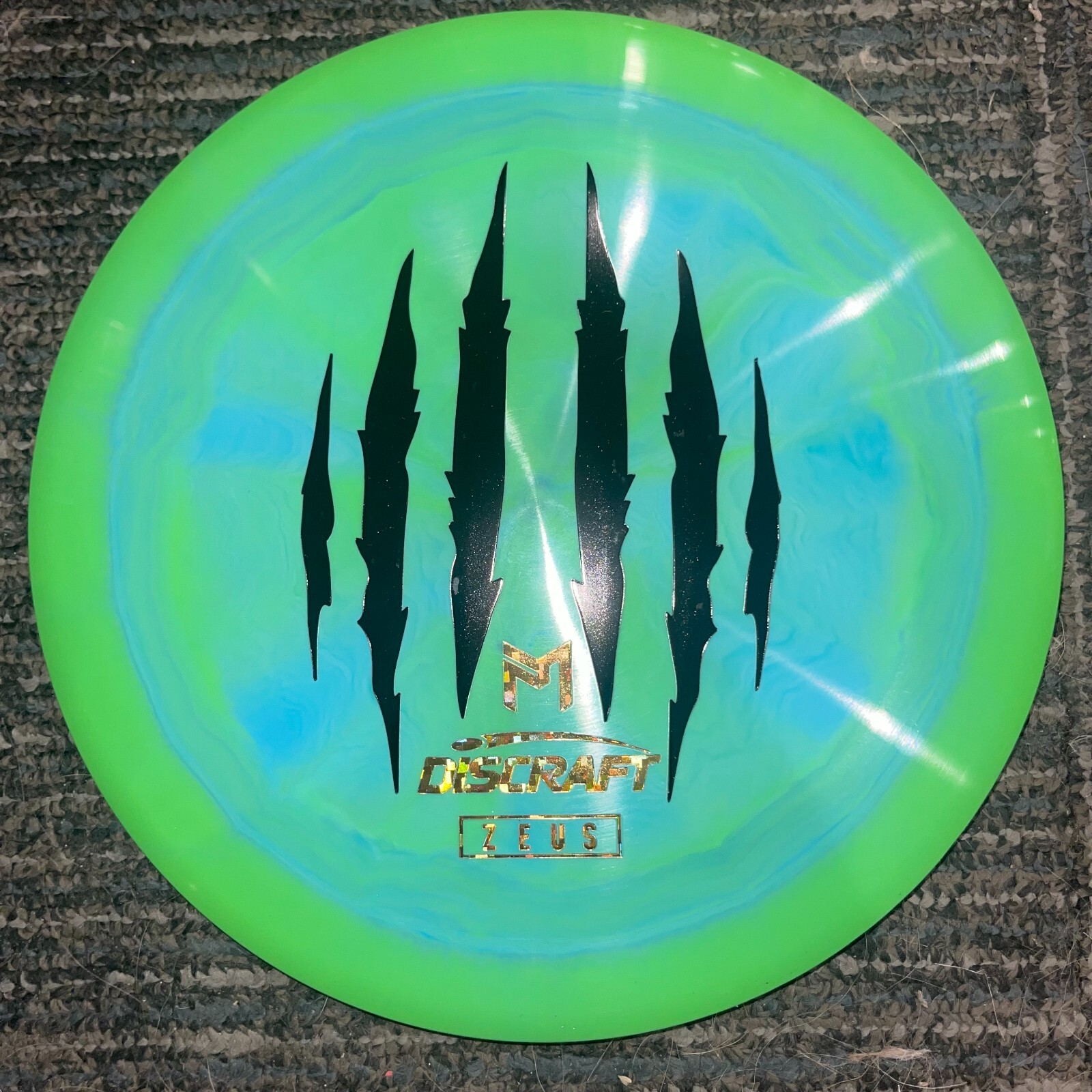 DISCRAFT SWIRLY RARE ESP 6X CLAW ZEUS DISC GOLF DRIVER PAUL MCBETH GR