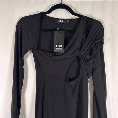 twisted cut-out mini dress in black Black Lace Front Twist Cut Out Sleeveless Mini Dress main image 0