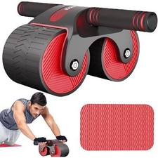 Ab Roller Exercise Wheel, Automatic Rebound Abdominal Roller Wheel with Knee Ma
