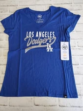 Women's size Medium '47 Los Angeles Dodgers Glitter Rush V-neck t-shirt-NWT