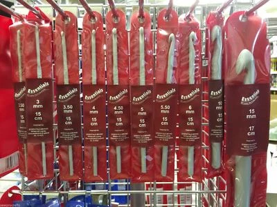 Whitecroft Essentials Crochet Hooks Tool Tapered - All Sizes 0.6mm - 15mm Knit