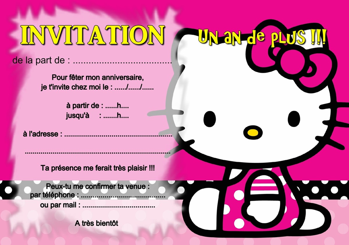 Cartes D'invitation Anniversaire - Lot De 5 Ou 12, Référence 1027, Made In France