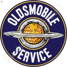 Oldsmobile Service 11.75" Round Metal Sign