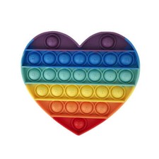 Pack of 4 Bubble Pop Stress Relieving Toys - Heart, Square, Circle, Octagon