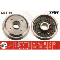 TRW Bremstrommeln Hinten Ø108Mm FüR CitroëN Saxo S0 S1 S3_ Peugeot 106 II 1