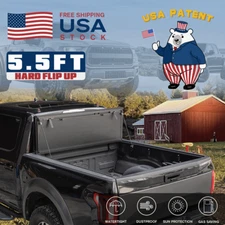 FRP Low Profile Flip Up Tonneau Cover For 2015-2025 Ford F-150 5.5FT Hard Cover