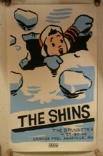 The Shins the Brunettes Poster Silkscreen 04-29/30-05 Asheville, NC
