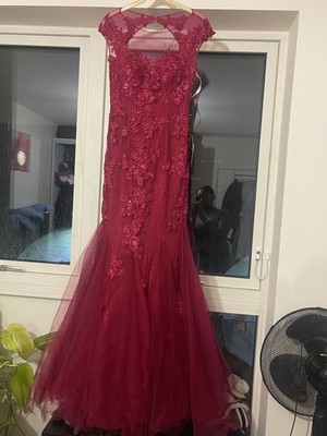 Angel Forever Wine red Mermaid Prom Dress