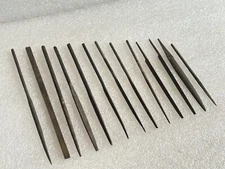 RARE OLD VINTAGE IRON WATCHMAKER/JEWELER FILES MAKING TOOL NEEDLE FILES, 13 PCS.