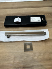 Signature Hardware 449623 12" Modern Square Shower Arm and Flange, Nickel READ