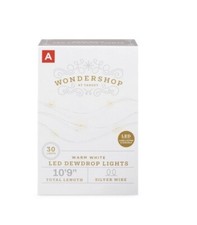 Wondershop 6 Battery Operated Warm White DewDrop 30 Ct Lights LED Fairy