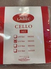 Super Sensitive Red Label 1/4 Cello String Set SS6104
