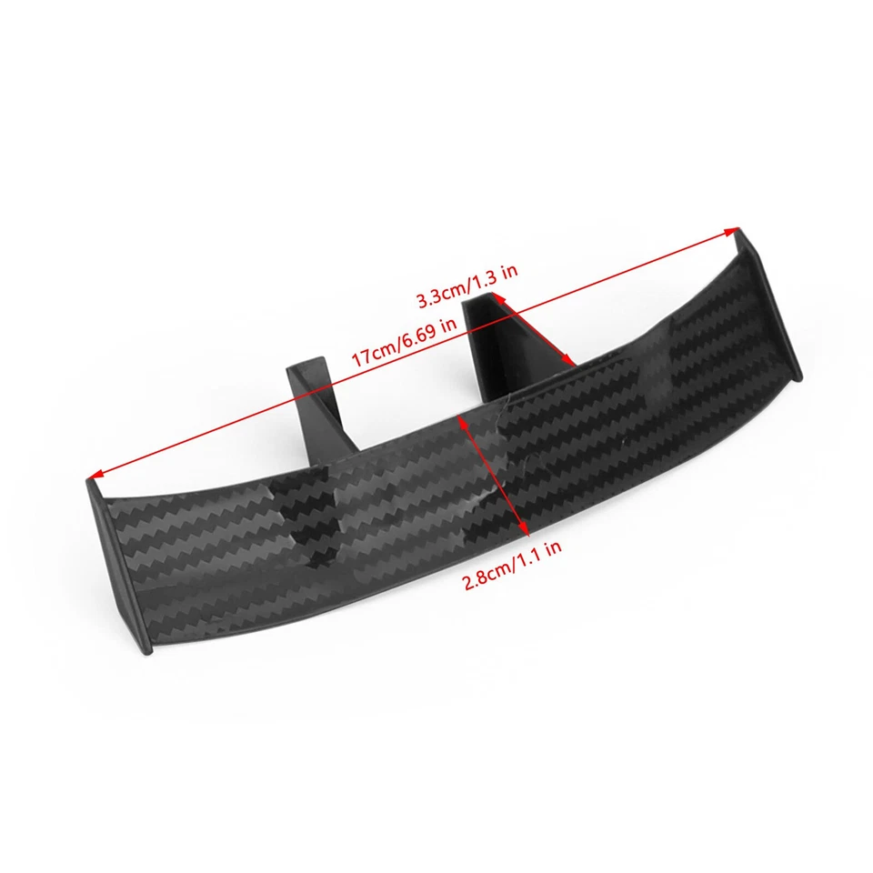 Universal Mini Spoiler Car Auto Tail Decoration Spoiler Wing Carbon Fiber - Image 4 of 4