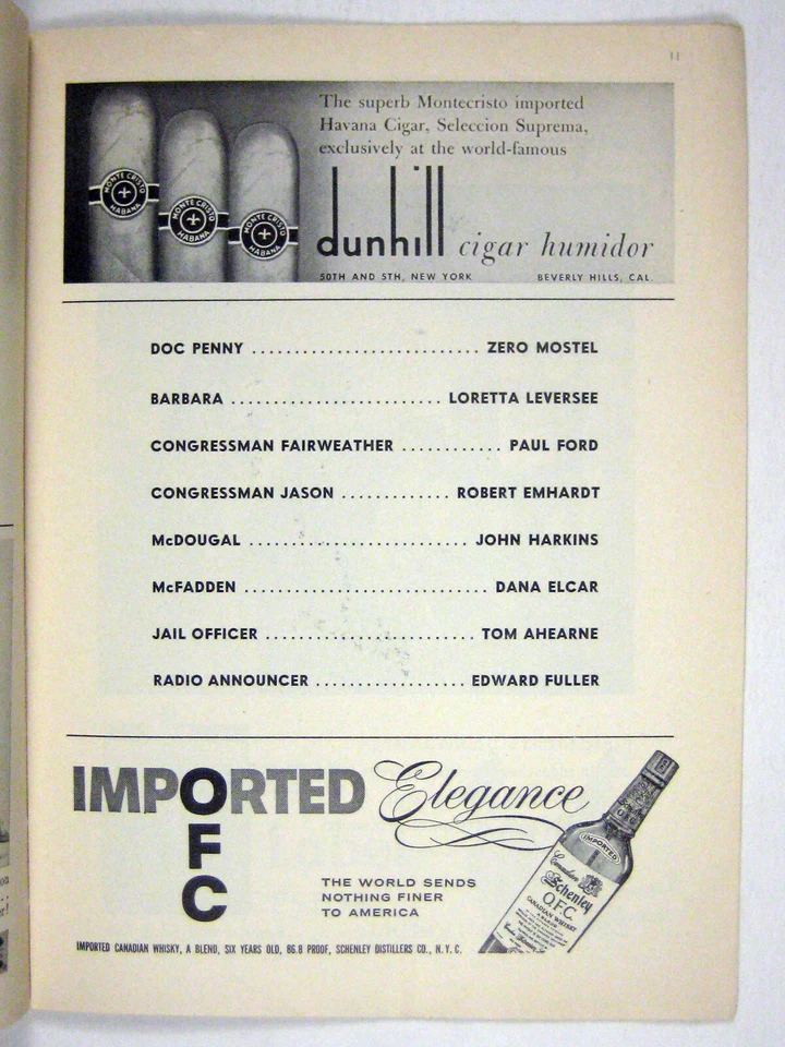 Good as Gold Playbill Opening Night 7 de marzo 1957 Roddy McDowall Zero Mostel FLOP Foto 3 de 4