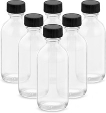 4OZ Small Glass Bottles with Lids and Funnels, 120Ml Boston round Glass Bottles,
