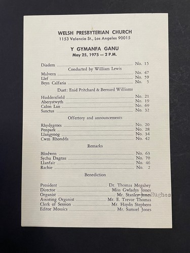 GYMANFA GANU USA & Canada WELSH & ENGLISH Hymns & Melodies SONG BOOK Los Angeles - Picture 8 of 8