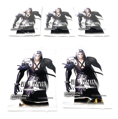 5 x Final Fantasy Trading Card Game TCG Booster Packs English Edition New OPUS 3