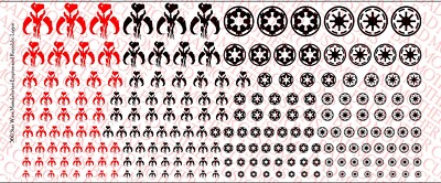 Star Wars Mythosaur Republic Empire Waterslide Decals for Action Figures