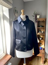 Zara Black Satin Blazer Size M UK12 Bnwt # G222M