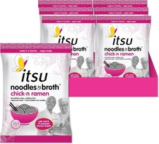 itsu chickn noodles & broth pouch 82g | Instant Noodles Snack Multipack | 82x6