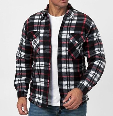 Holzfäller Arbeitsjacke Outdoor Hemd  Thermo Flanell Winter Fleece Gefüttert