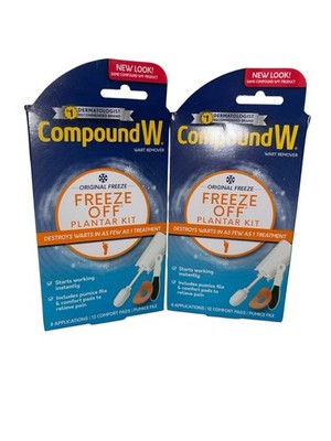 Compound W Freeze Off Plantar Wart Remover Kit   8 Applications LOT OF 2