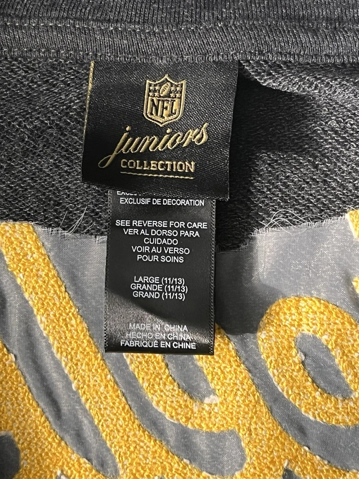 Pittsburgh Steelers NFL Licencia 1/4 Botón Sudadera Niña Juvenil Grande 11/13 Foto 3 de 4