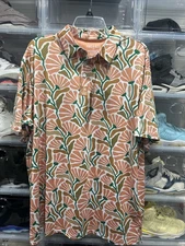 NEW Pins & Aces Polo Shirt Mens 2XL Garden Party Spritz  Golf Performance