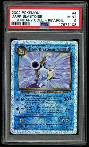 POKEMON DARK BLASTOISE 2002 LEGENDARY COLLECTION REV.FOIL #4 PSA 9