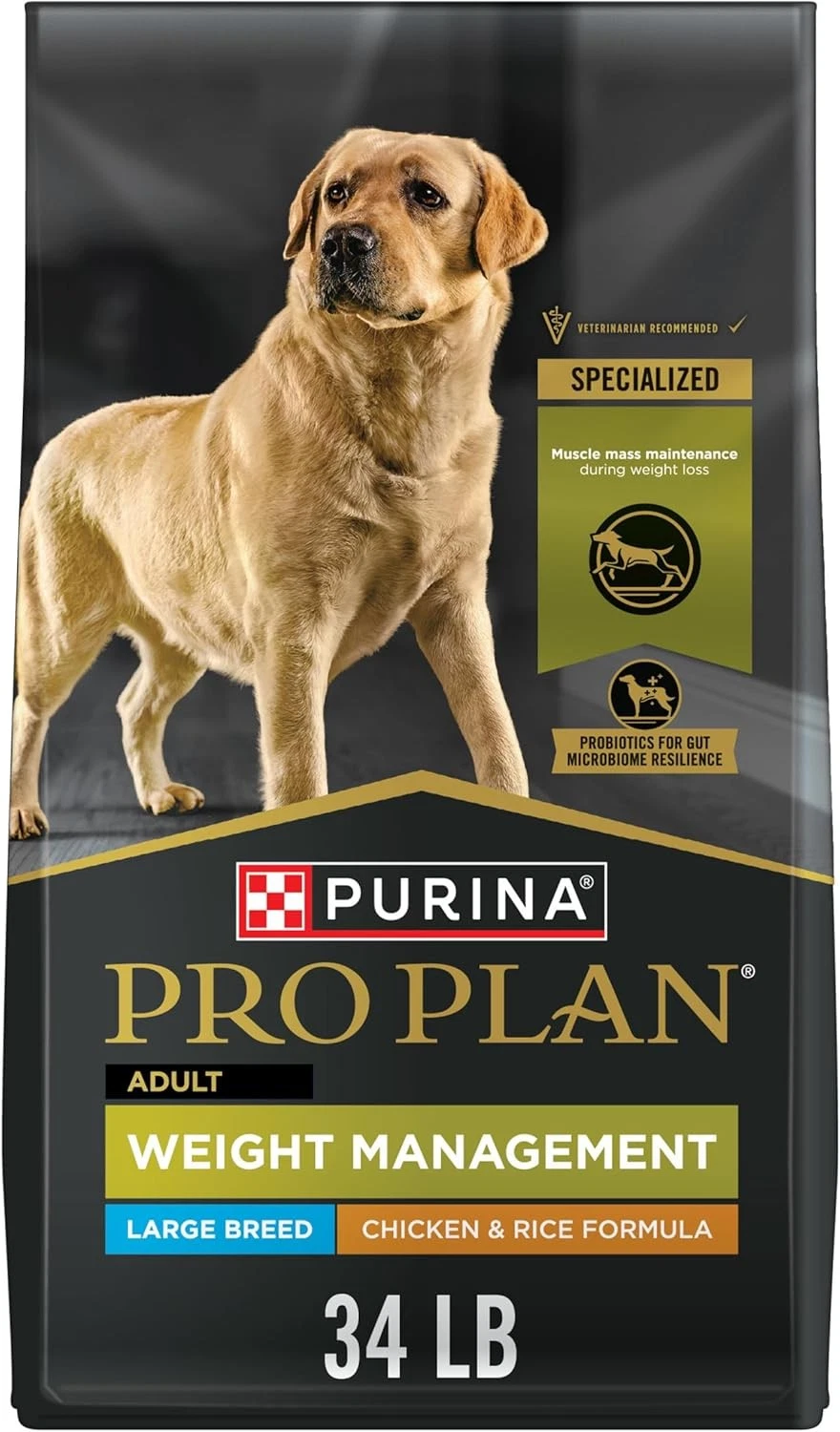 Purina Pro Plan Weight Management Large Breed Chicken & Rice Dry Dog Food, 34 lb
Opens in a new wind