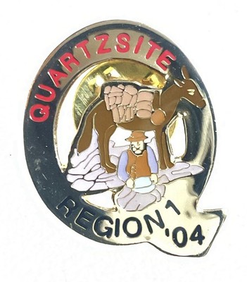 Quartzsite Region 1 2004 Gold Miner Panning with Pack Mule Pin CA13