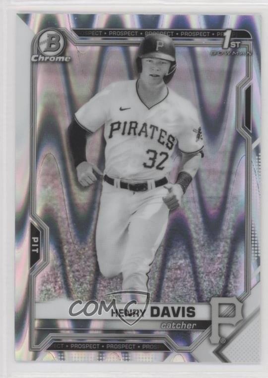 2021 Bowman Draft Chrome Black & White RayWave Refractor Henry Davis 17yt