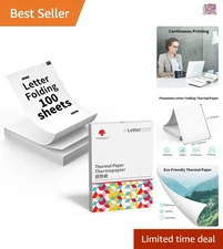100 Sheets Thermal Paper 8.5x11 Letter Size Compatible with Portable Printers