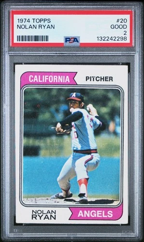 1974 Topps #20 Nolan Ryan PSA 2